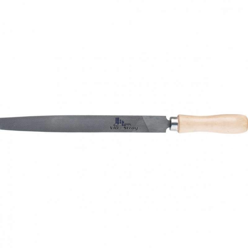 Напильник плоский, 200 мм, деревянная ручка. СИБРТЕХ