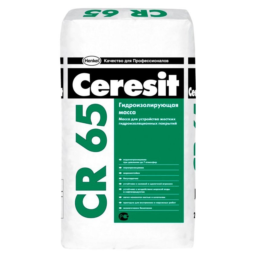 Смесь гидроизоляционная цементная Ceresit, CR65, 20 кг
