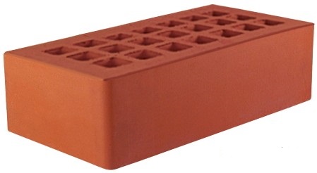 Кирпич красный керамический облицовочный одинарный М-150 250х120х65, ЖКЗ