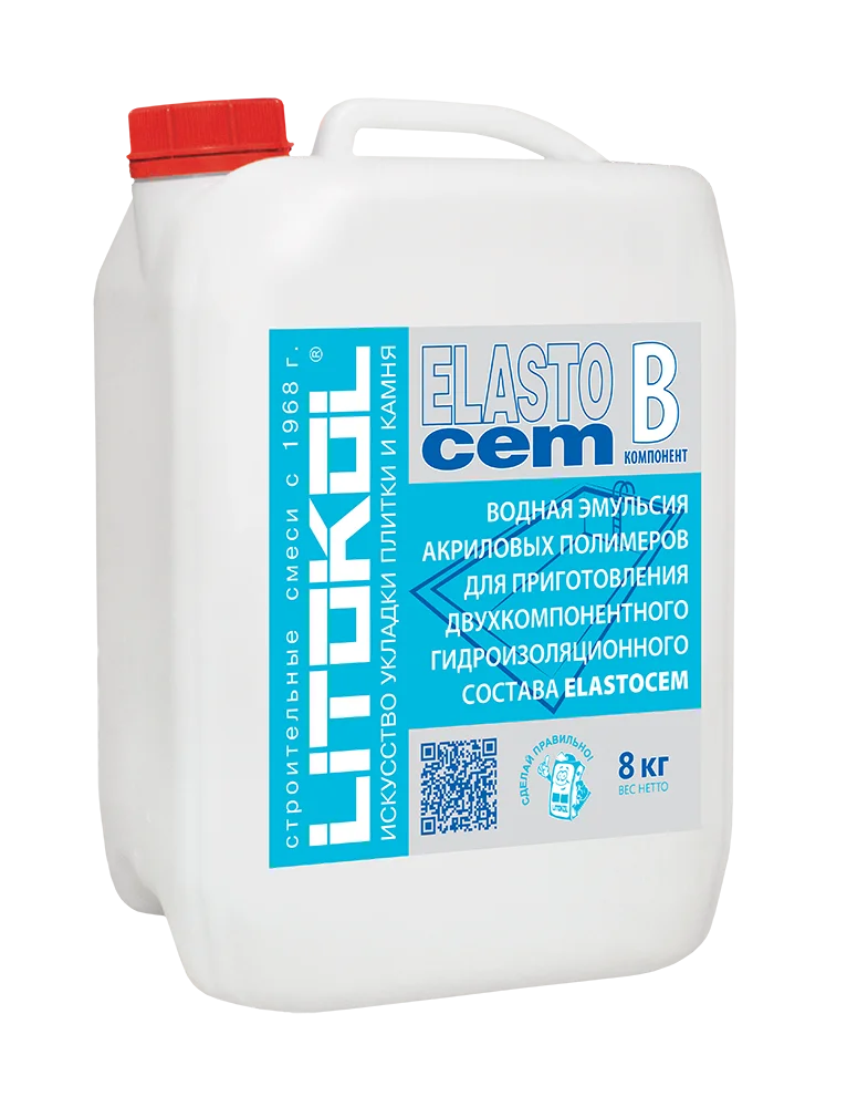 Гидроизоляционный состав LITOKOL ELASTOCEM В, 8 кг