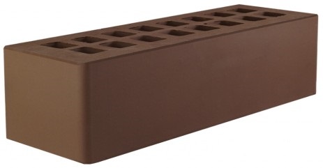 Кирпич темно-коричневый керамический облицовочный евро М-150 250х85х65, ЖКЗ