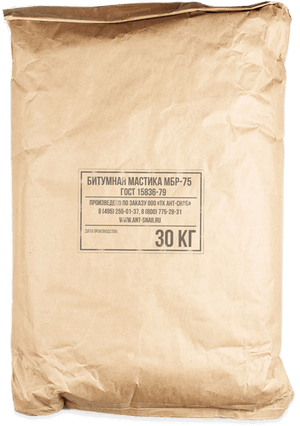 Мастика Битумно-Резиновая МБР-75, 30кг