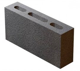 Блок бетонный перегородочный 3-х пустотный