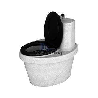 Туалет торфяной "Rostok" с термосиденьем белый гранит